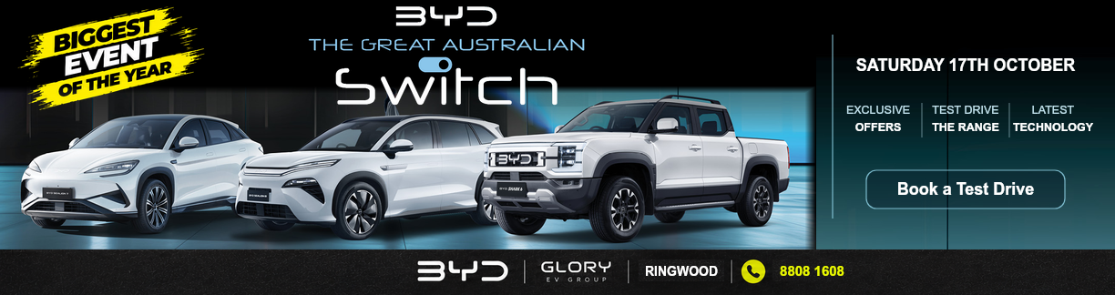 The Great Australian Switch - Glory EV Group sales event on Saturday, 17 October